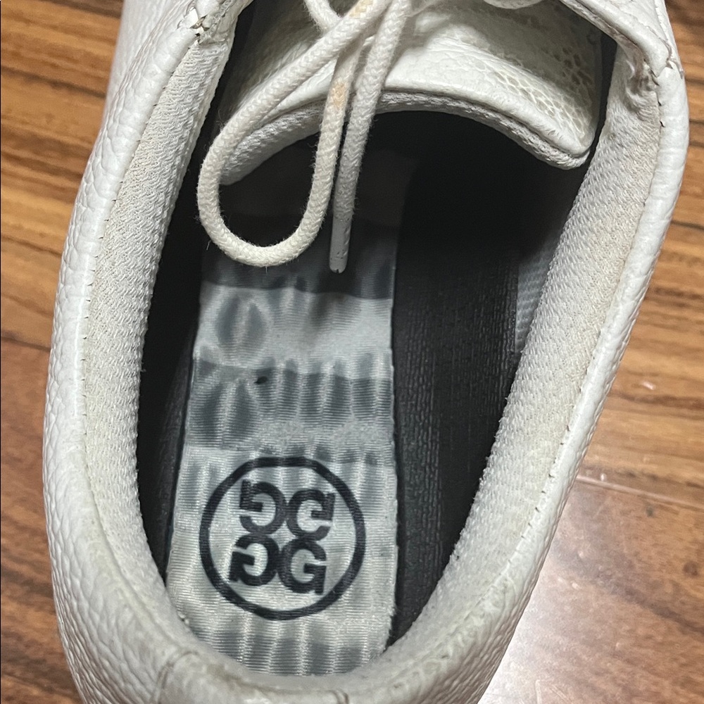 G-Fore Gavallanter White Leather Men's Spikeless Golf Shoes - Picture 7 of 15